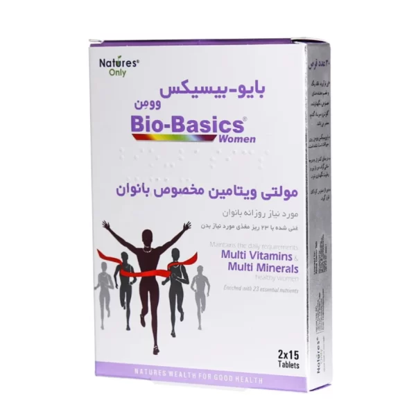 بایوبیسیکس وومن قرص مولتی ویتامین مخصوص بانوان بایوبیسیکس نیچرز انلی ا مولتی ویتامین کامل خانمها