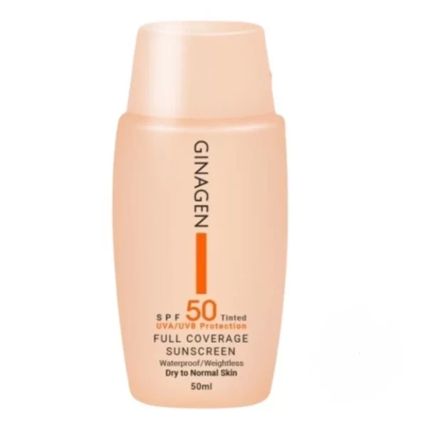 کرم ضد آفتاب رنگی پوست خشک SPF50 ( طبیعی ) ژیناژن کرم ضد آفتاب رنگی پوست خشک SPF50 ( طبیعی ) ژیناژن