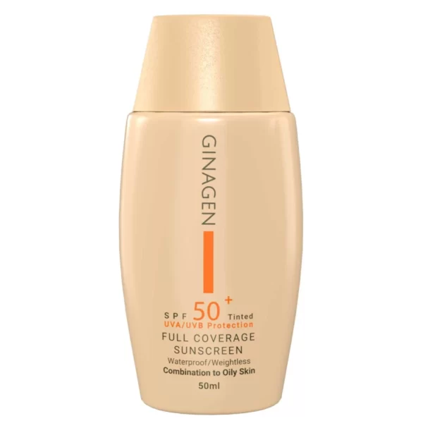 کرم ضد آفتاب رنگی پوست چرب SPF50 ژیناژن